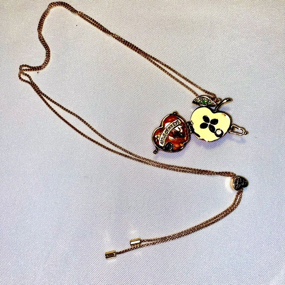 Betsy Johnson Red Apple Open me Necklace - Picture 13 of 16
